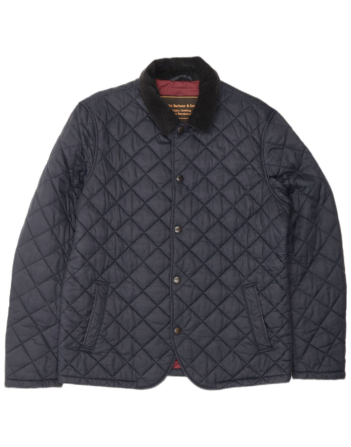 BARBOUR Giacca trapuntata Heritage da uomo UK 42 XL Blu navy