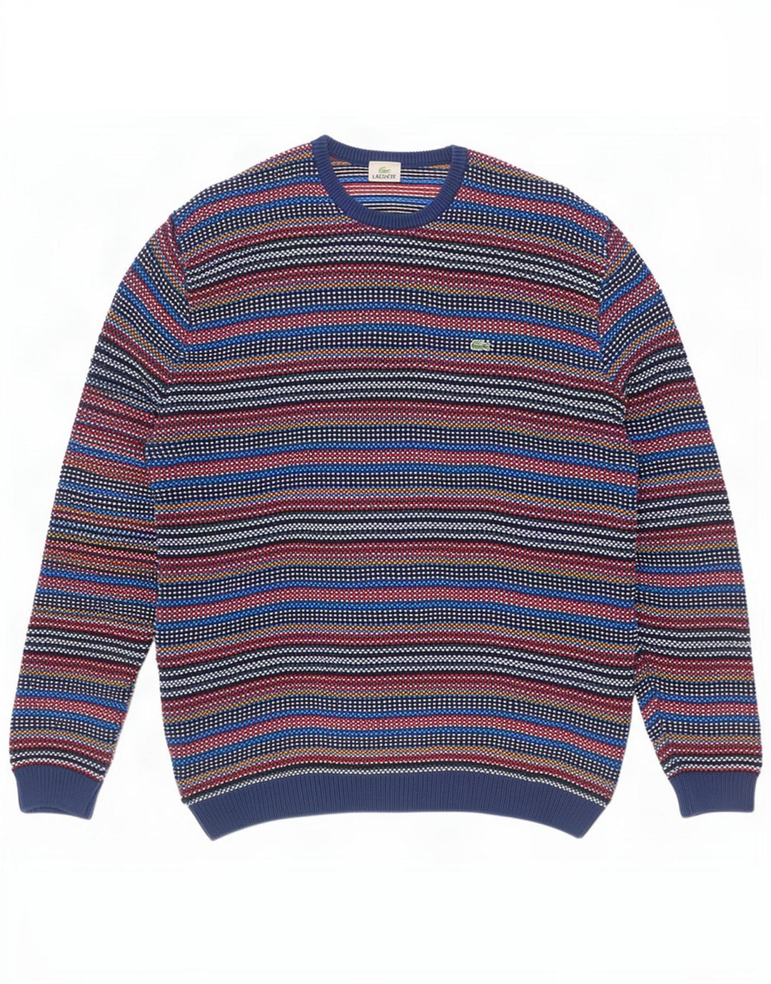 Maglione maglione girocollo da uomo Lacoste taglia 7 2XL gessato multicolore