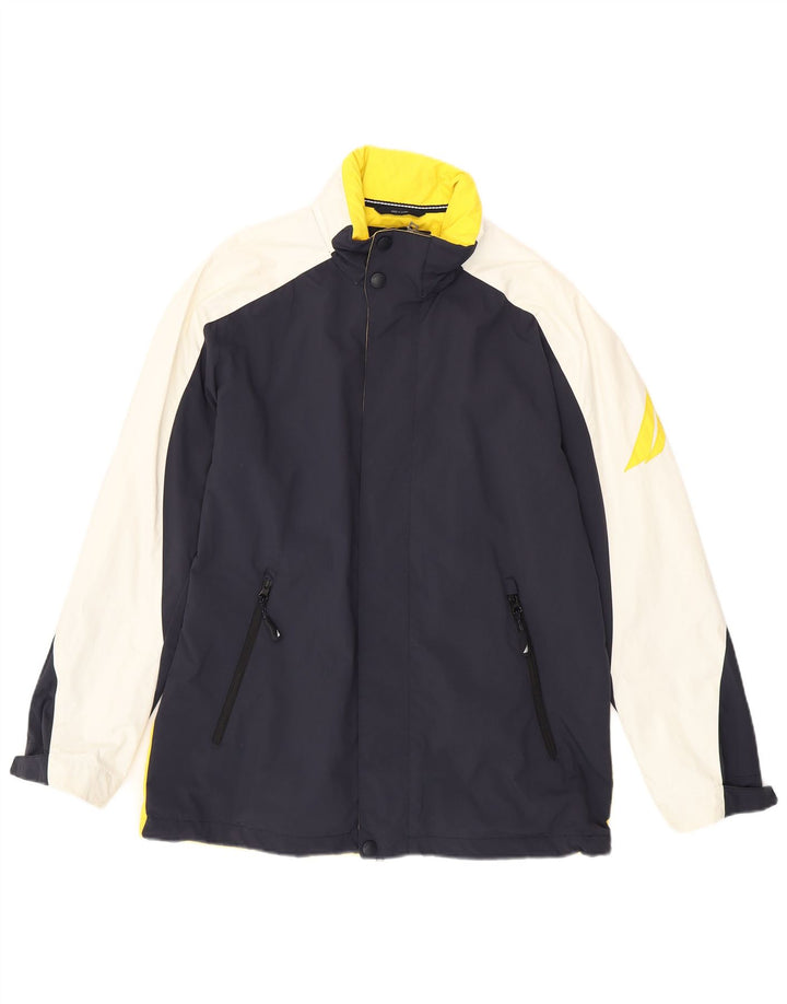 NAUTICA Giacca a vento grafica da uomo UK 38 Medium Navy Blue Colourblock