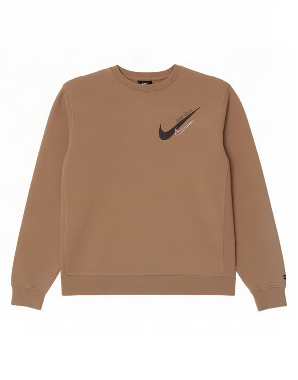 Felpa oversize da donna Nike Jumper UK 10 Small Beige Cotton