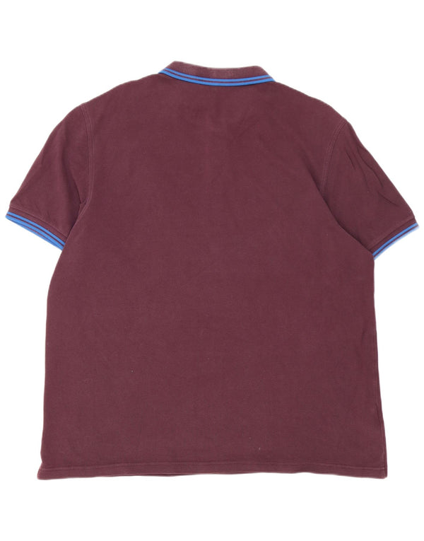 Polo da uomo Fred Perry 2XL in cotone a righe bordeaux