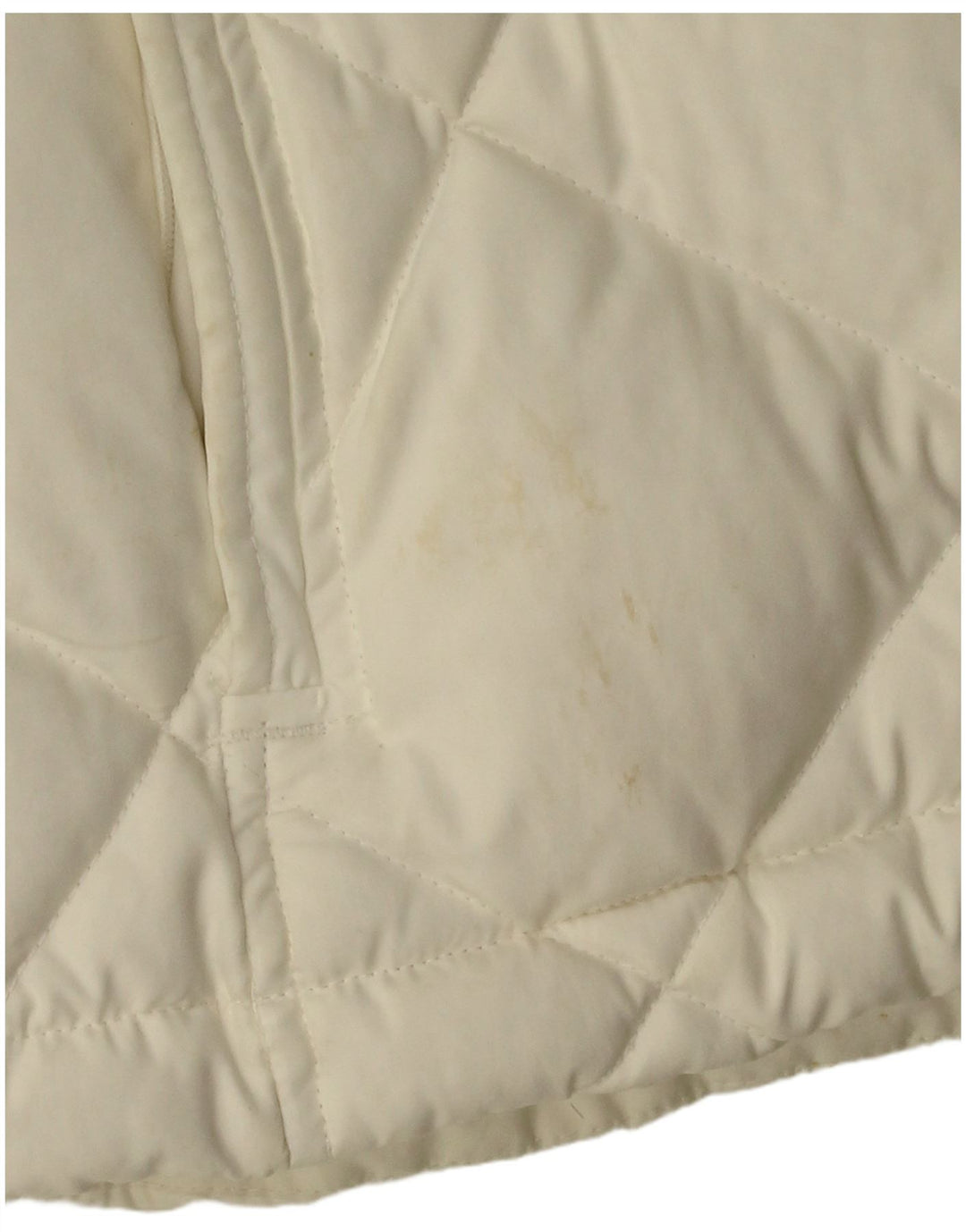 Giacca imbottita con cappuccio NIKE da donna UK 10/12 poliestere bianco medio