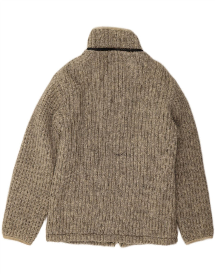 VINTAGE Mens Knit Bomber Jacket UK 36 Small Grey Flecked Vintage Vintage and Second-Hand Vintage from Messina Hembry 