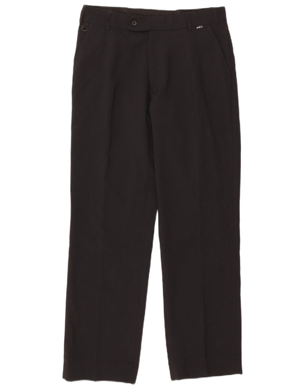 Marks & Spencer Womens Straight Suit Trousers W32 L31 Black Polyester