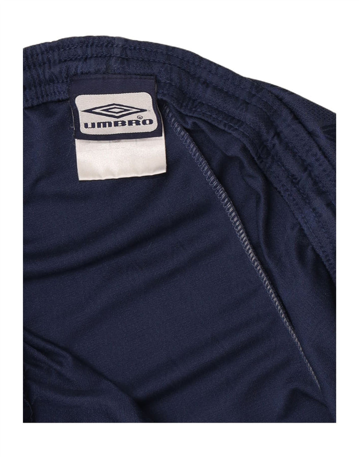 Pantaloncini sportivi grafici da uomo Umbro XL poliestere blu navy
