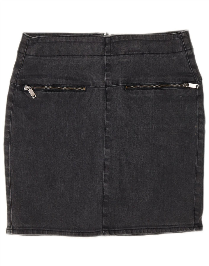 Mini gonna di jeans da donna Zara EU 36 XS W26 Grigia