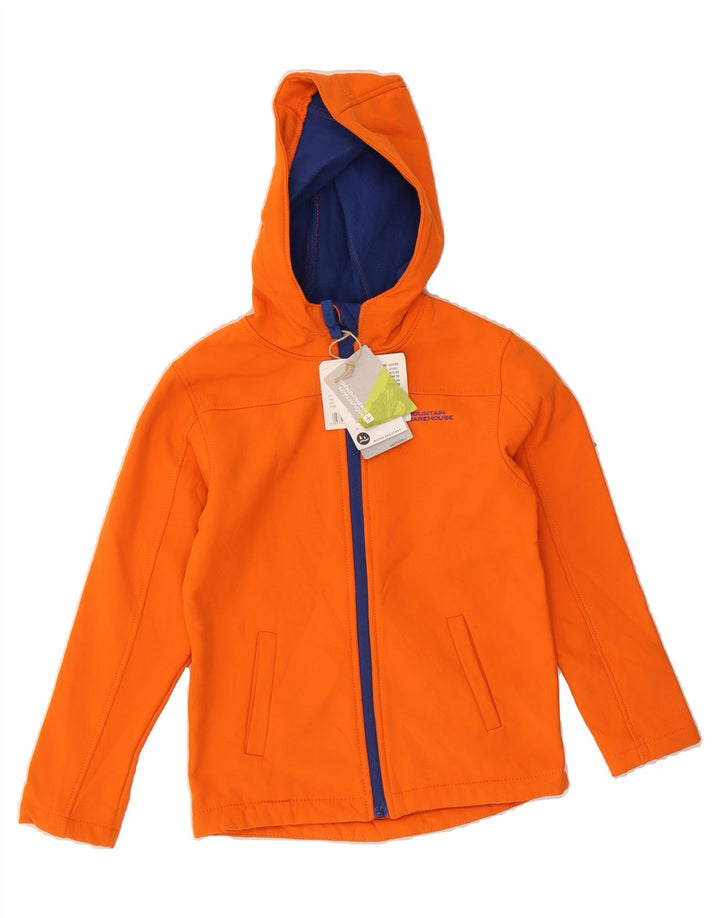 MOUNTAIN WAREHOUSE Boys Hooded Windbreaker Jacket 7-8 Years Orange Vintage Mountain Warehouse and Second-Hand Mountain Warehouse from Messina Hembry 