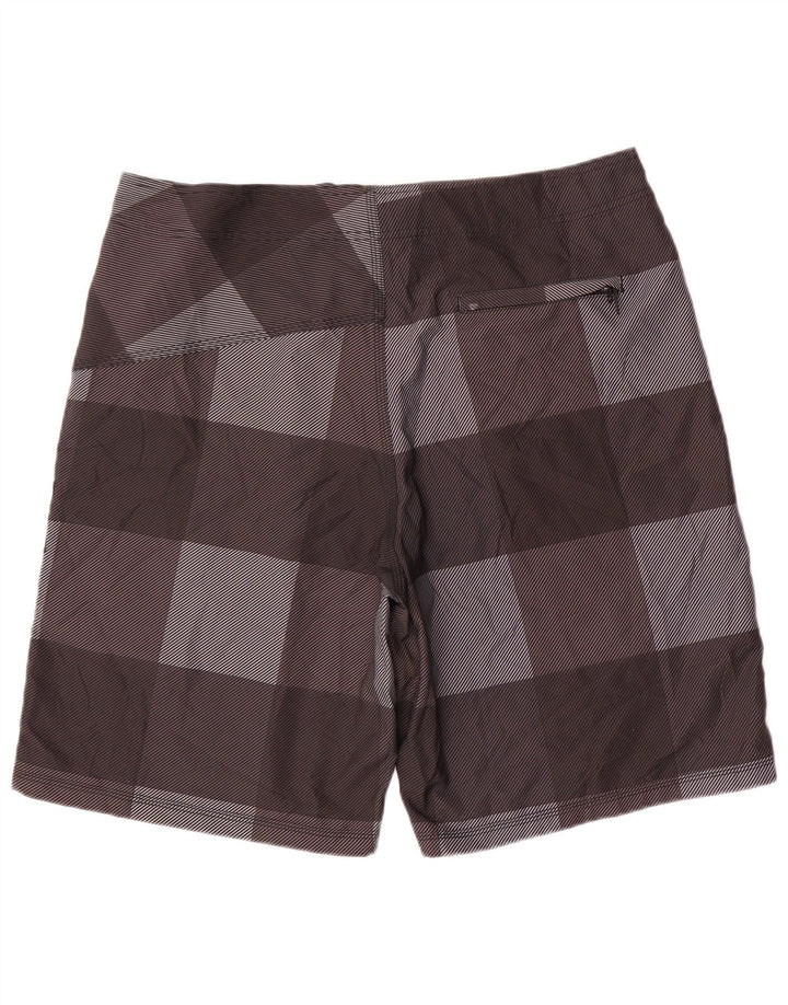 Pantaloncini da bagno grafici da uomo Hurley, poliestere grande a quadri grigi