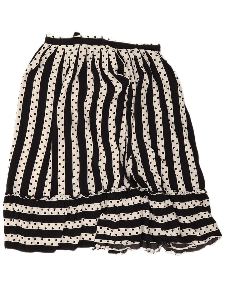 Gonna svasata da donna Wichele IT 42 media W30 viscosa a righe bianche