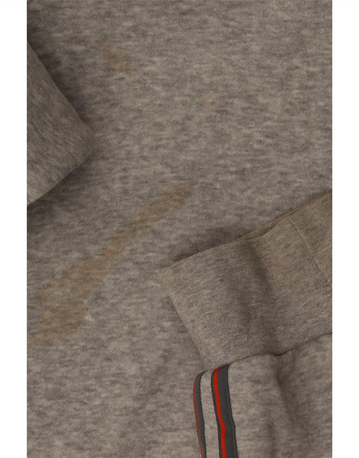 Felpa con cappuccio da uomo Adidas in cotone grigio medio