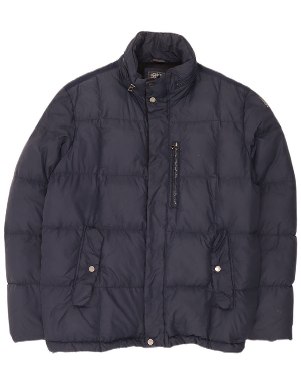 Giacca imbottita con cappuccio da uomo Geox UK 48 4XL Blu navy