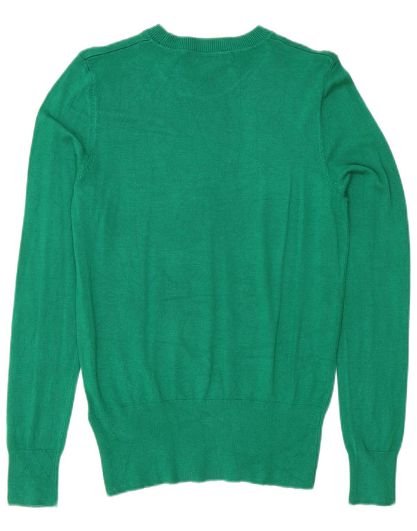 Maglione da donna Marks & Spencer con scollo a barca UK 12 Viscosa verde medio