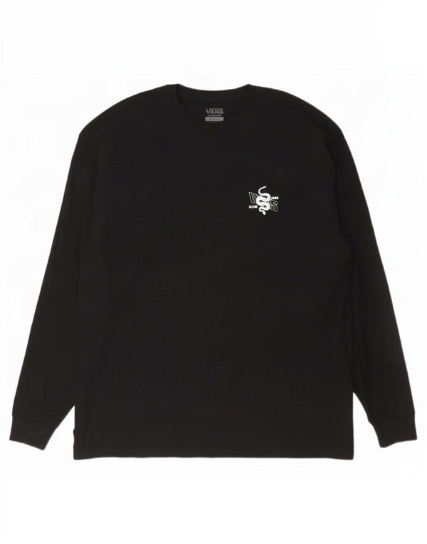Vans Mens Classic Fit Graphic Top Long Sleeve 2XL Black Cotton