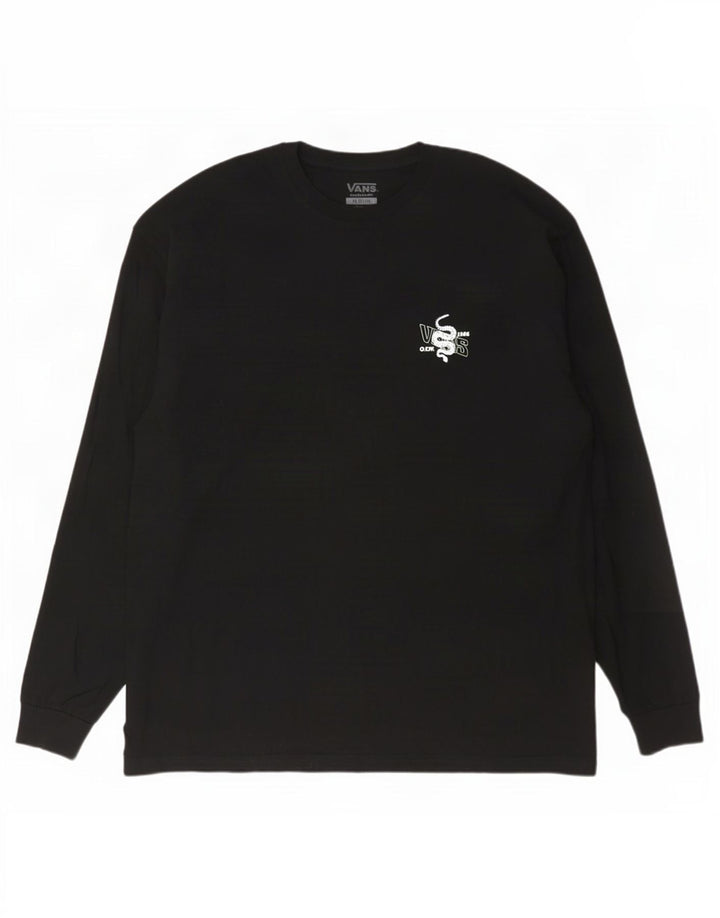 Vans Top grafico da uomo con vestibilità classica, manica lunga 2XL, cotone nero