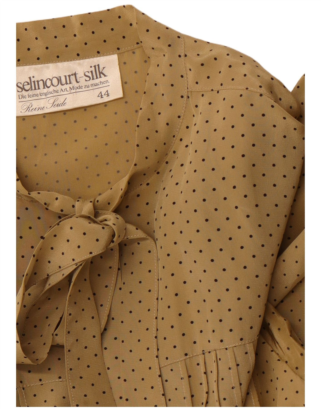 Abito lungo da donna a maniche lunghe con allacciatura frontale VINTAGE EU 44 XL Marrone maculato