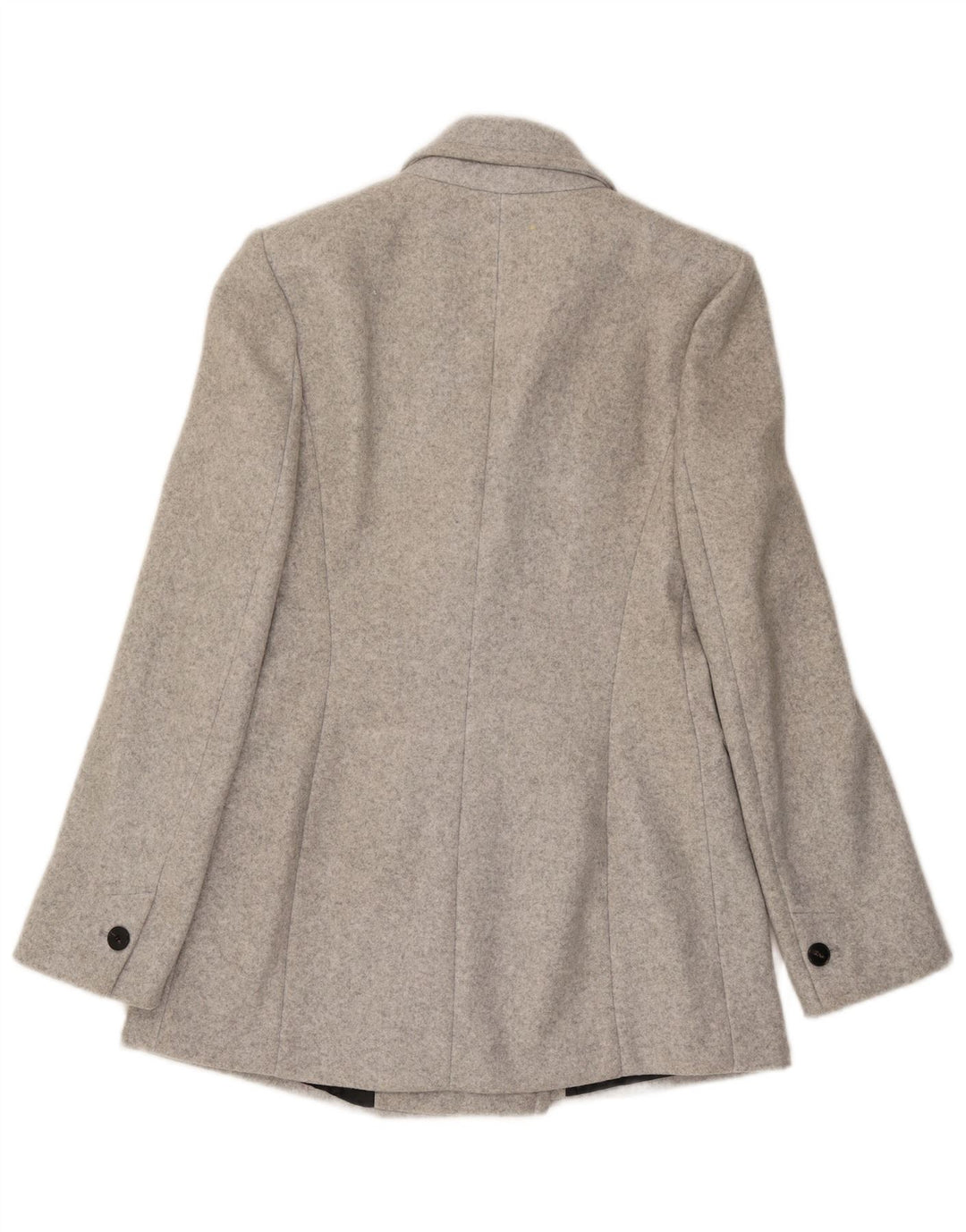 Giacca blazer doppiopetto da donna Zara UK 10 piccola poliestere grigio
