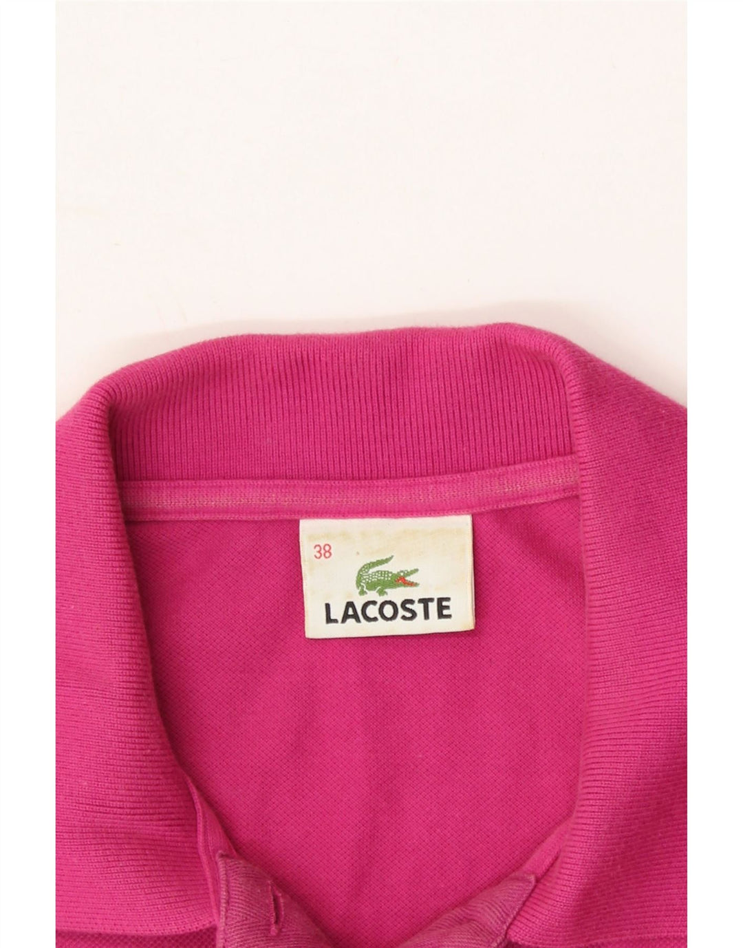 LACOSTE Womens Polo Shirt Size 38 Medium Pink Cotton Vintage Lacoste and Second-Hand Lacoste from Messina Hembry 