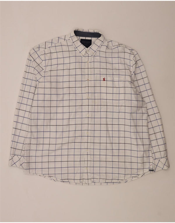 Camicia Joules da uomo vestibilità classica 3XL cotone a quadri bianchi