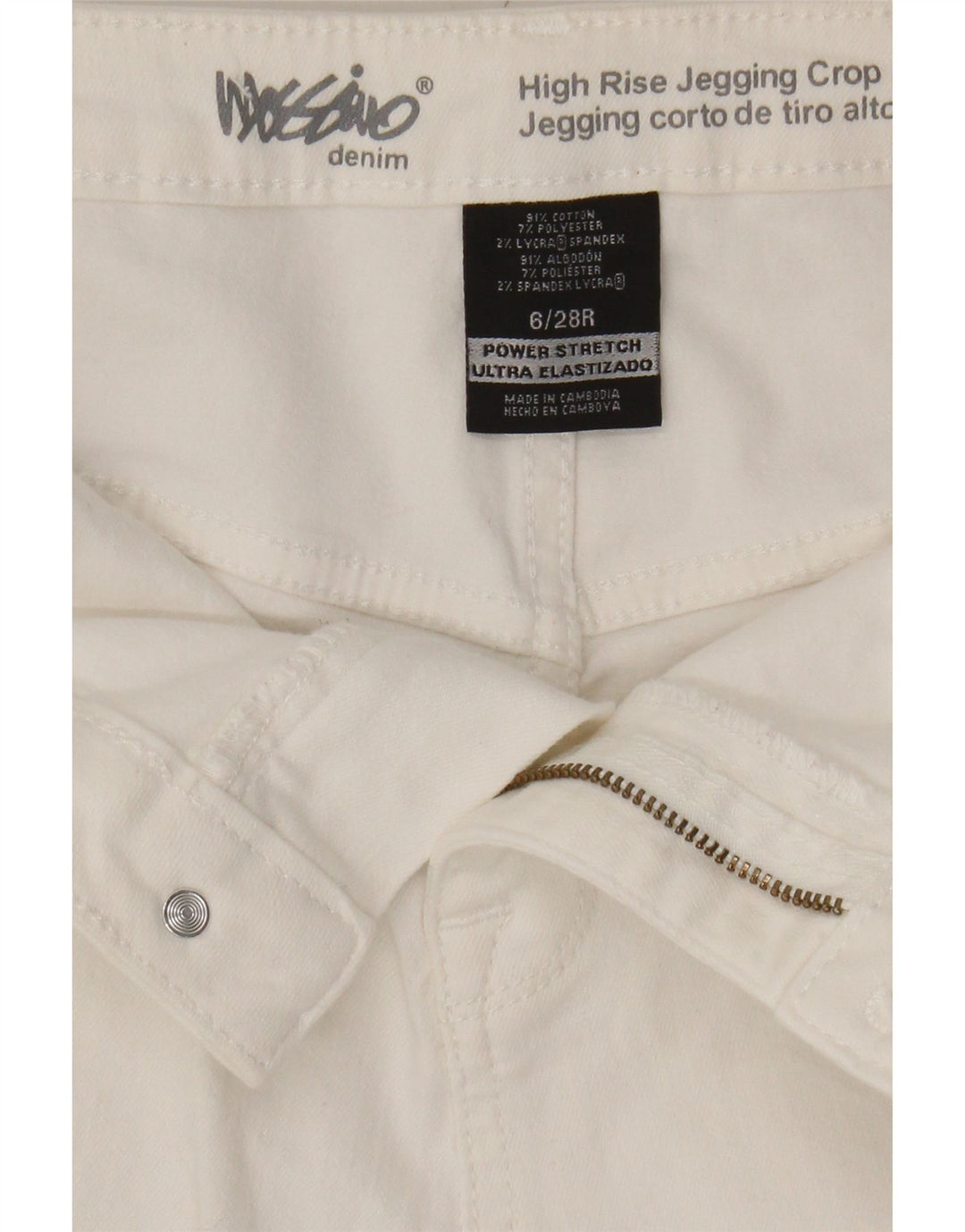 MOSSIMO Womens High Rise Jegging Jeans US 6 Small W28 L25 White Vintage Mossimo and Second-Hand Mossimo from Messina Hembry 