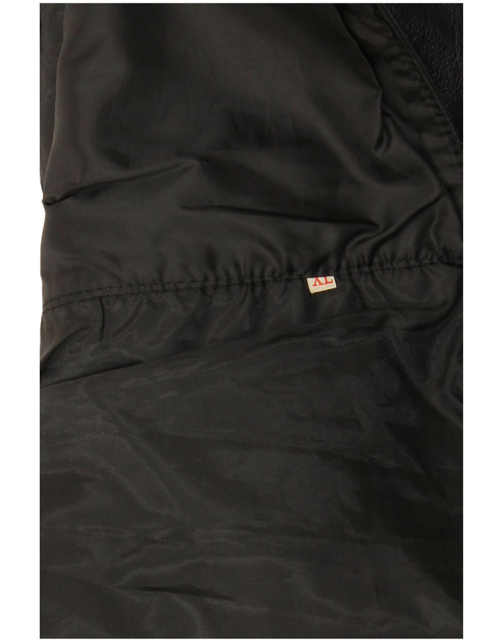 Gilet in pelle da uomo VINTAGE XL Nero