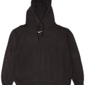 NIKE Womens Oversized Hoodie Jumper UK 14 Medium Black Cotton