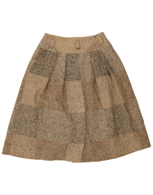 Gonna longuette da donna Seventy IT 46 Large W30 Beige Patchwork in lana vergine