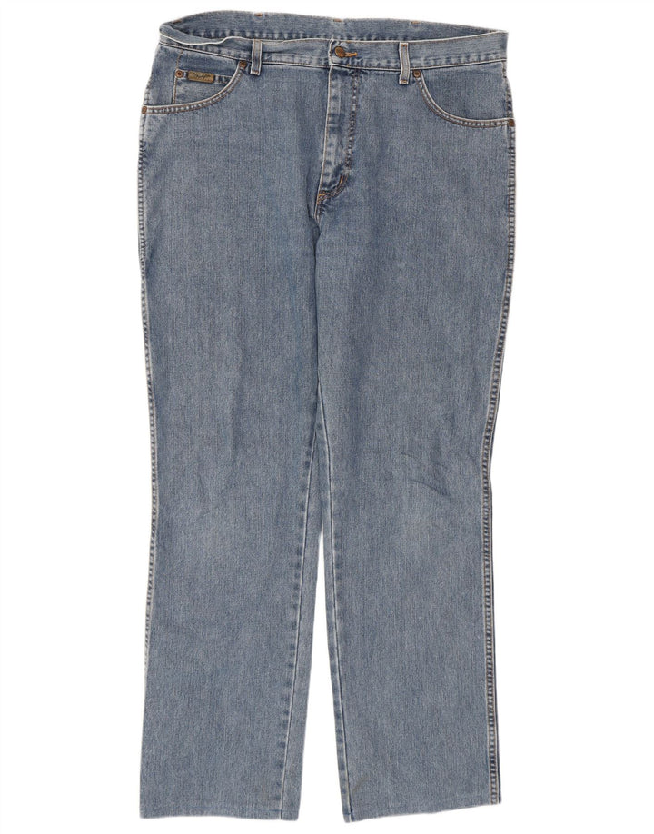 Jeans dritti da uomo Wrangler W36 L32 cotone blu classico