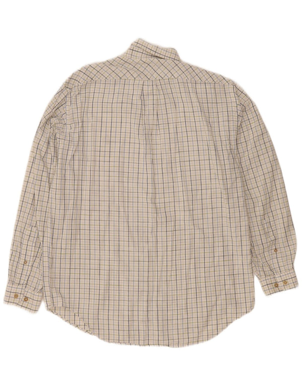 Camicia da uomo Marlboro Classics in cotone a quadri bianchi medi