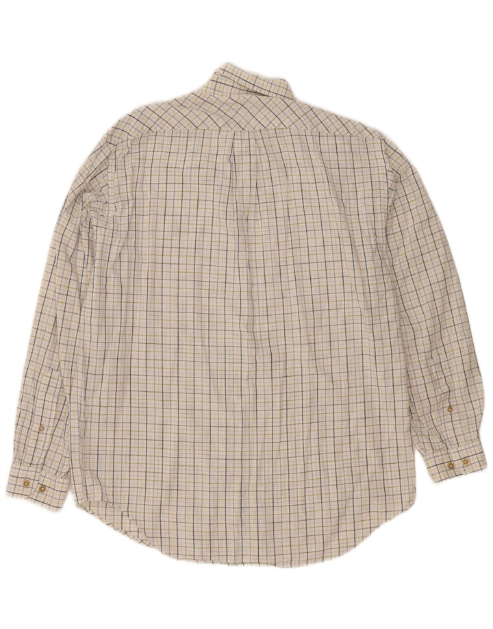 Camicia da uomo Marlboro Classics in cotone a quadri bianchi medi