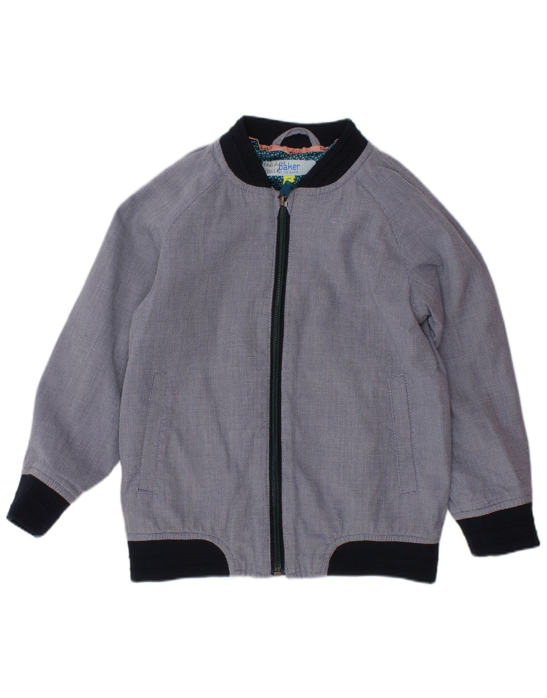Giubbotto bomber per ragazzi TED BAKER 4-5 anni in cotone color block blu navy