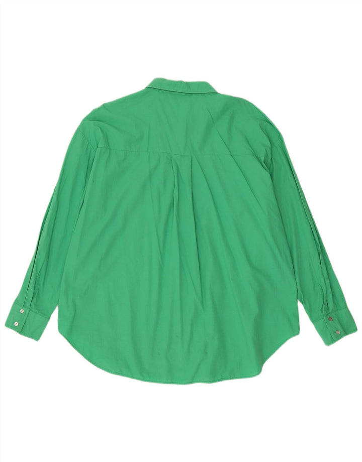 Camicia oversize da donna ZARA UK 16 grande in cotone verde