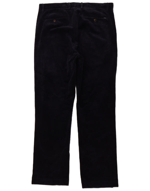 POLO RALPH LAUREN Pantaloni da uomo in velluto a coste dalla vestibilità classica W34 L32 Blu navy