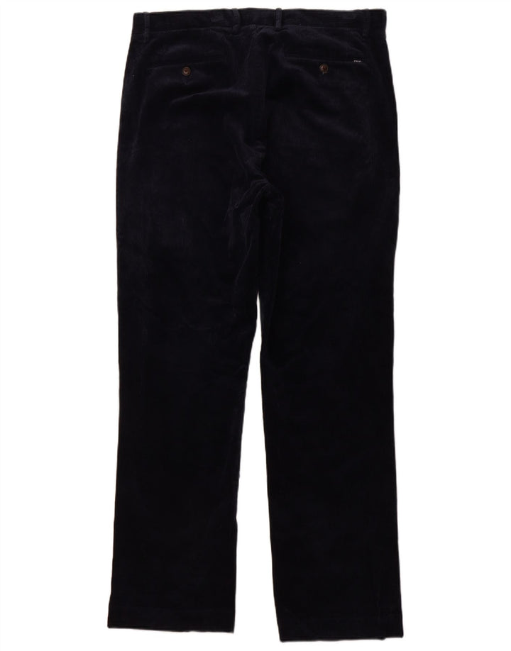 POLO RALPH LAUREN Pantaloni da uomo in velluto a coste dalla vestibilità classica W34 L32 Blu navy