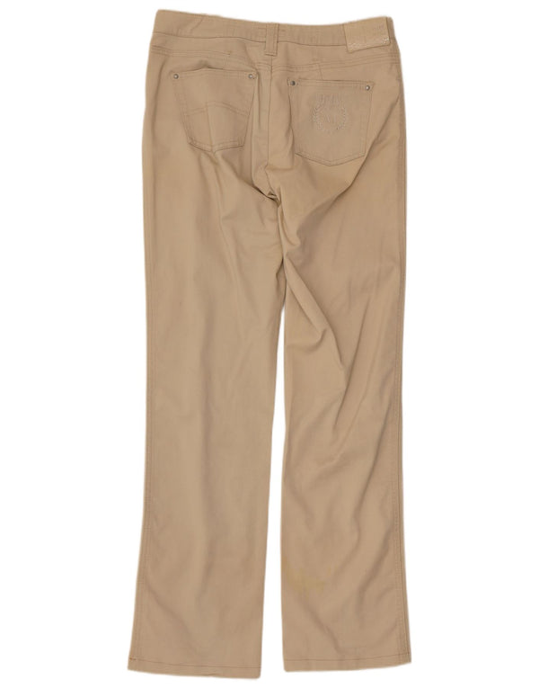 Pantaloni casual dritti da donna Armani W30 L30 in cotone beige
