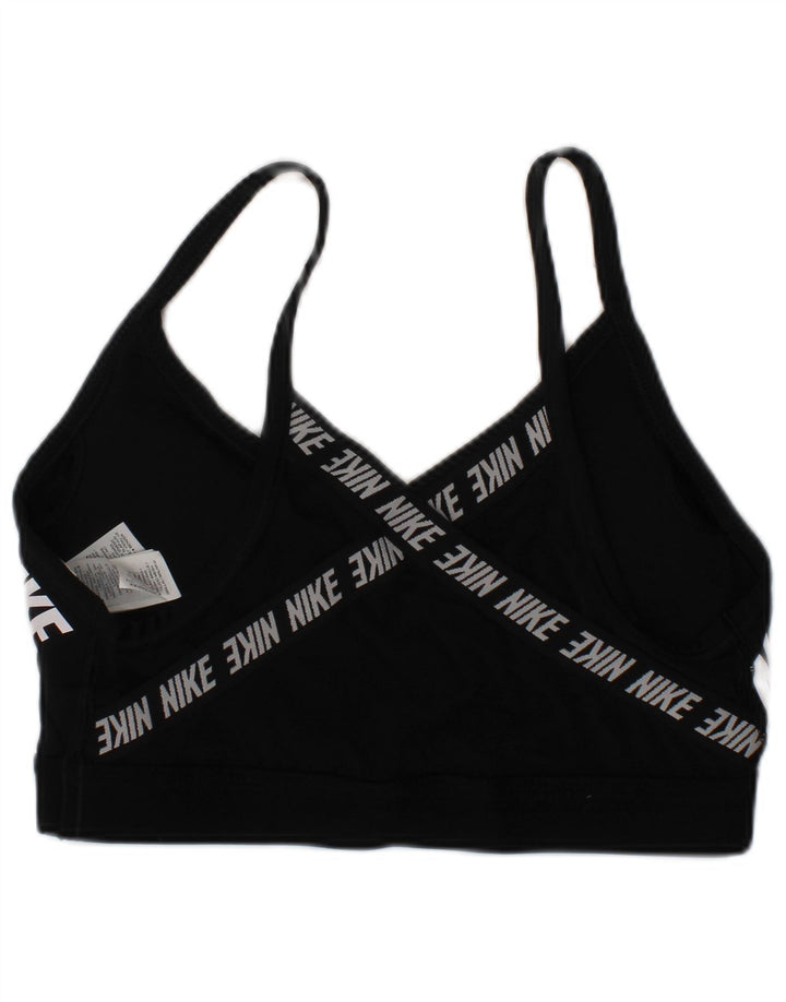 Reggiseno sportivo imbottito Nike da donna, top piccolo, in poliestere nero, sportivo