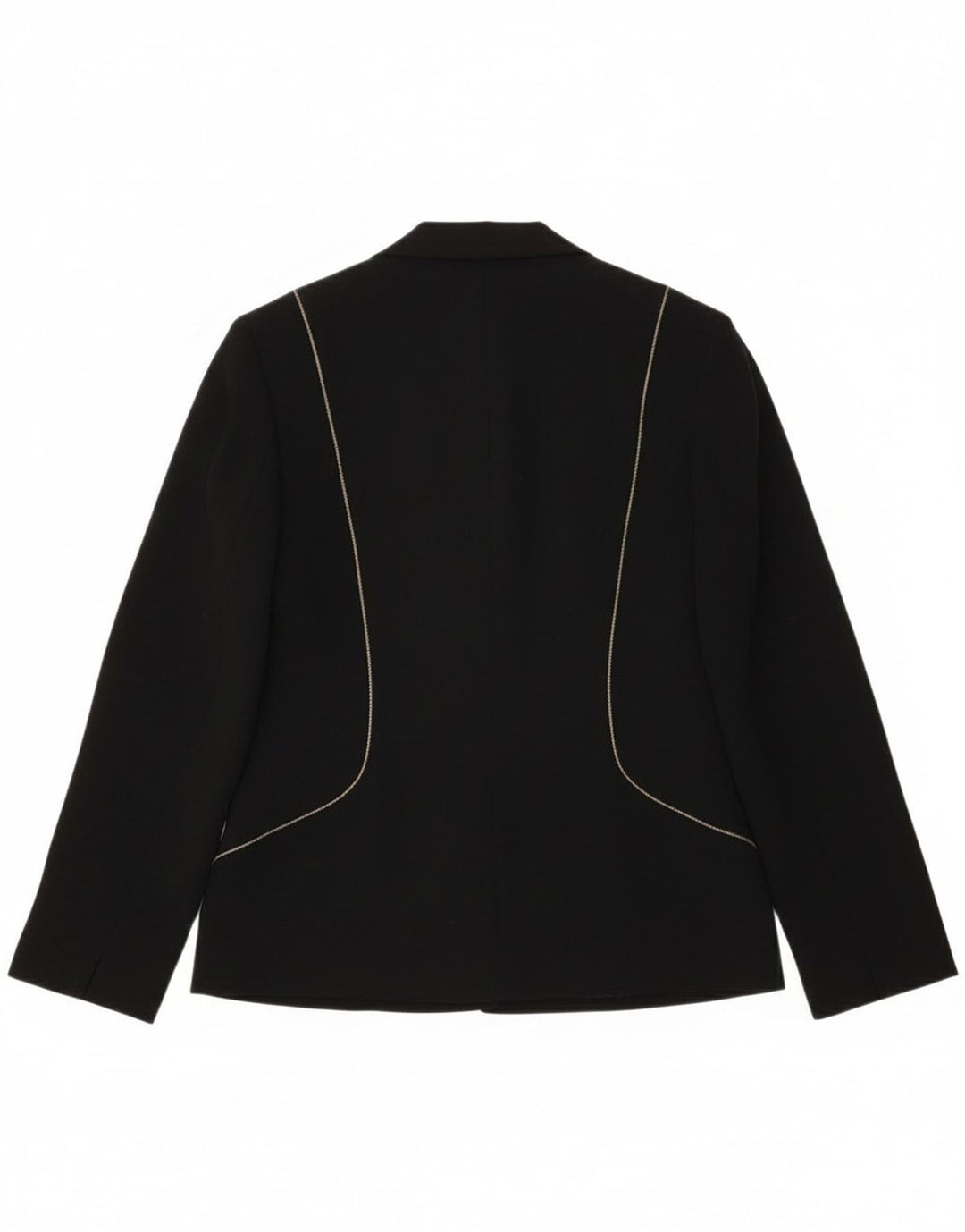 Giacca blazer a 2 bottoni da donna Jacques Vert UK 10 piccola in poliestere nero