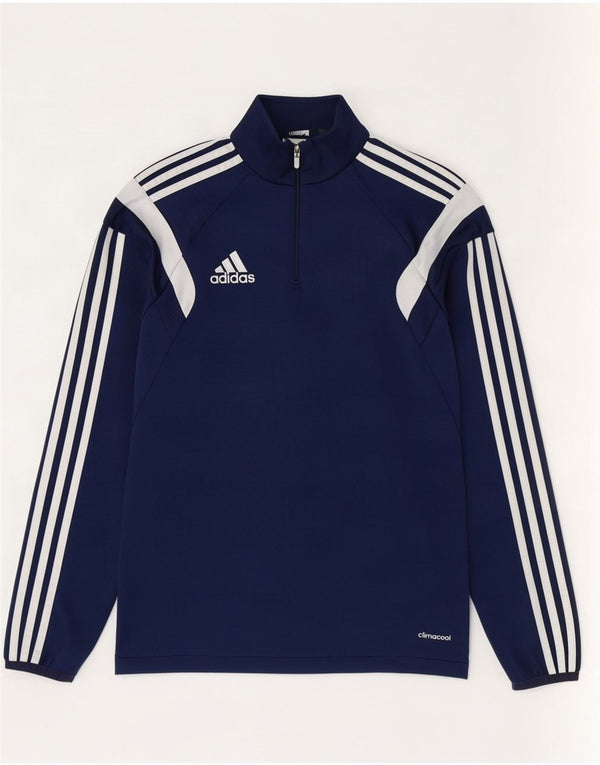 Adidas Mens Climacool Pullover Tracksuit Top Small Navy Blue Colourblock