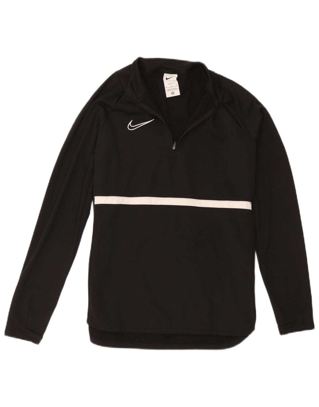 Maglia da tuta Nike Dri Fit con collo e zip da uomo, color block medio nero