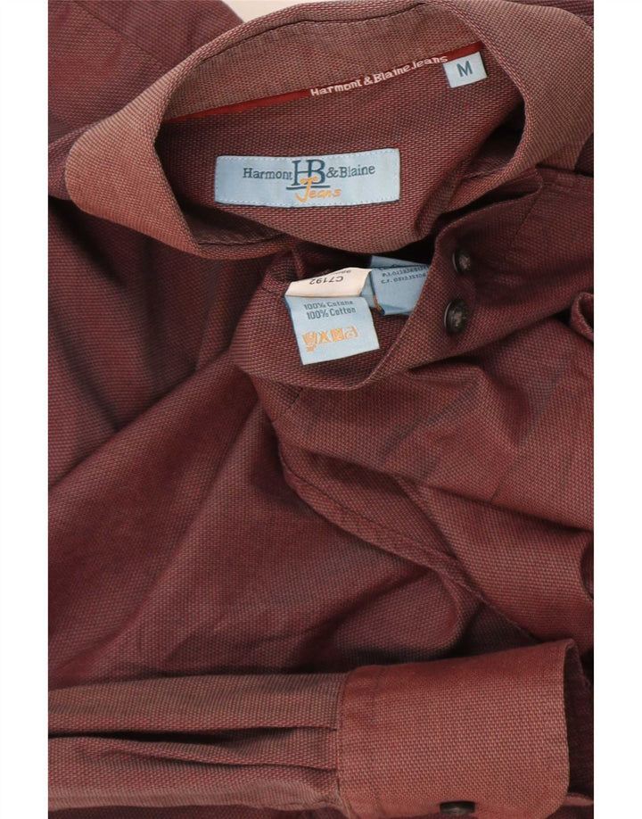 Camicia da uomo Harmont & Blaine in cotone bordeaux medio