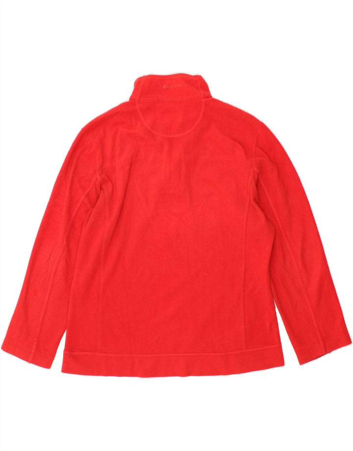CHAMPION Womens Zip Neck Fleece Jumper UK 18 XL Red Polyester Vintage Champion and Second-Hand Champion from Messina Hembry 