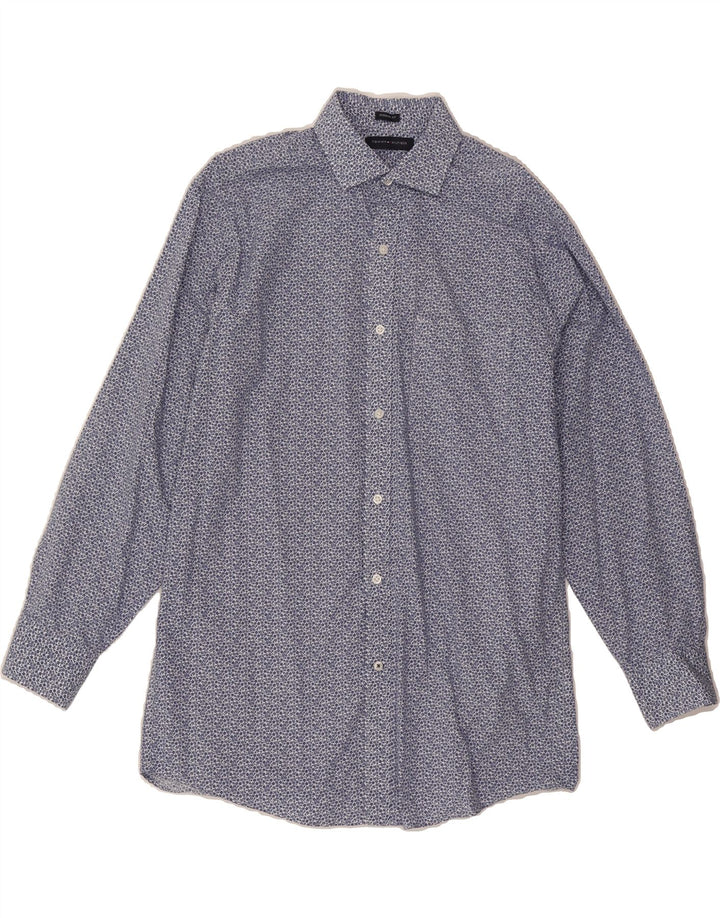 TOMMY HILFIGER Mens Regular Fit Shirt Size 15 1/2 Medium Blue Floral Vintage Tommy Hilfiger and Second-Hand Tommy Hilfiger from Messina Hembry 
