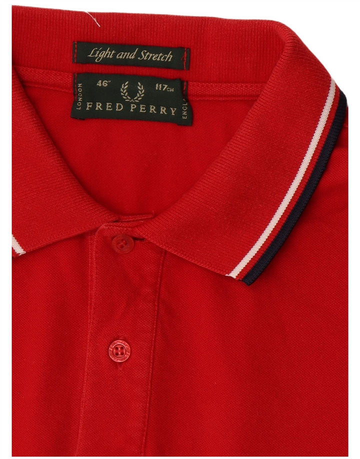 Polo Fred Perry da uomo leggera ed elasticizzata grande rossa
