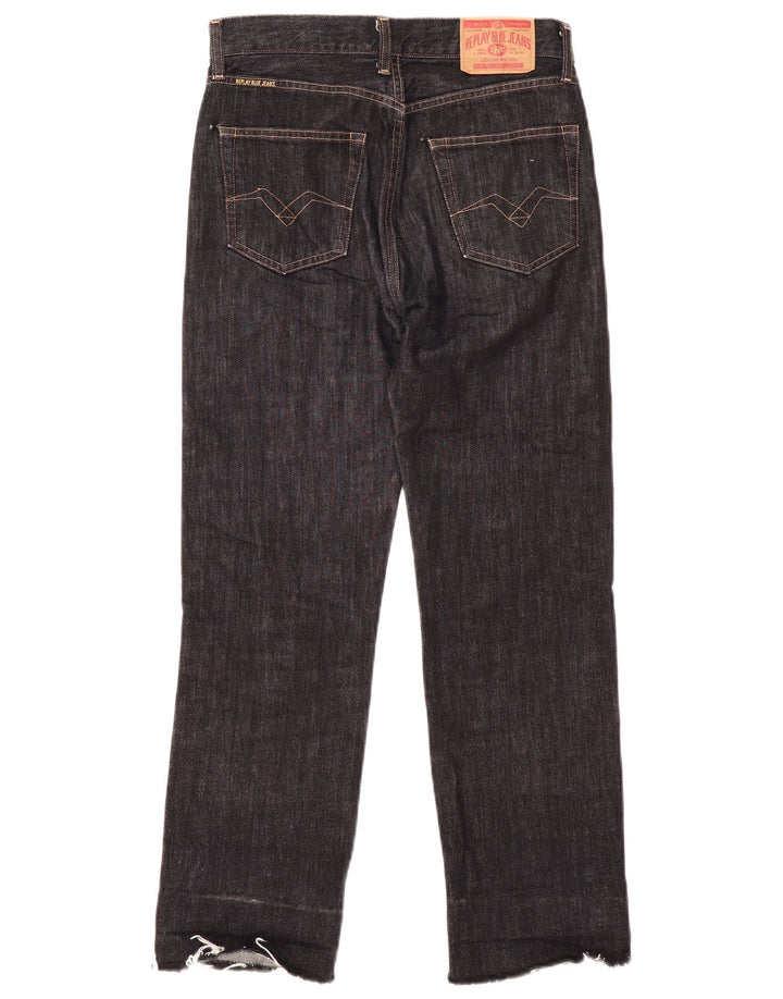 REPLAY Mens Straight Jeans W28 L27 Grey