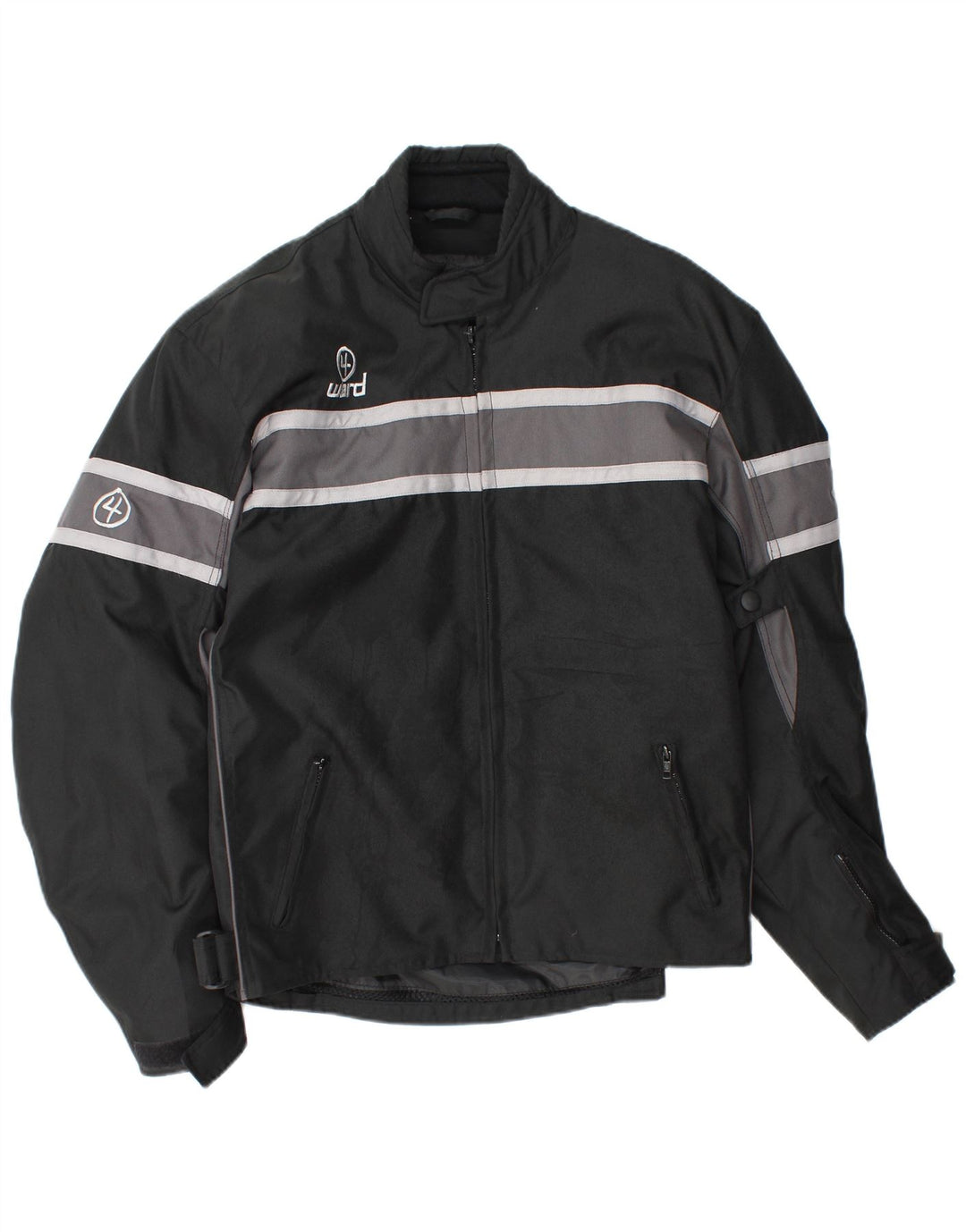 Giacca da pilota vintage da uomo UK 42 XL a righe nere