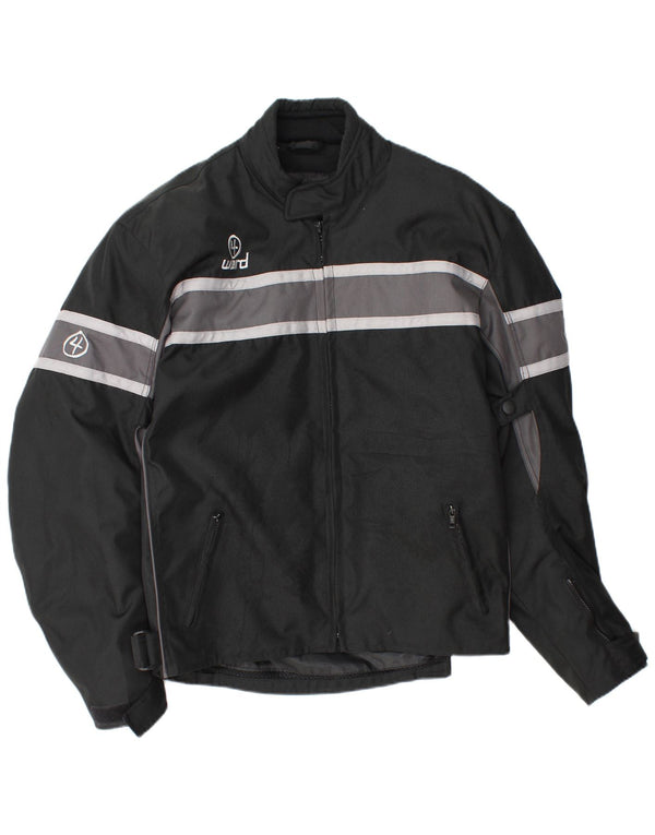 Giacca da pilota vintage da uomo UK 42 XL a righe nere