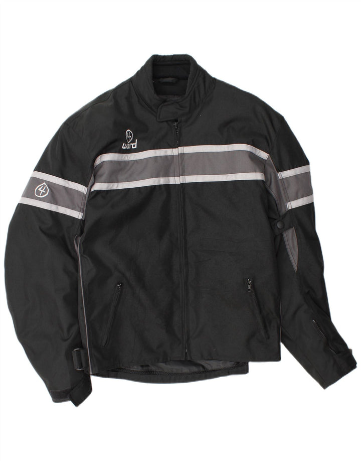 Giacca da pilota vintage da uomo UK 42 XL a righe nere