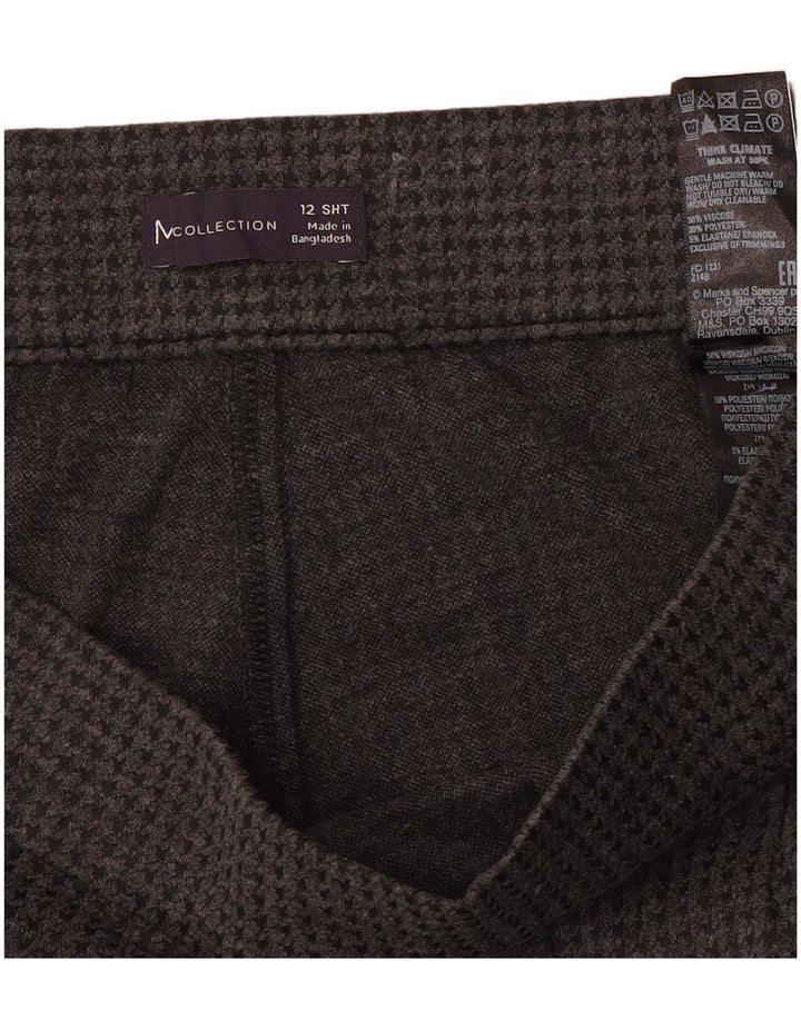 Pantaloni corti da donna Marks & Spencer UK 12 Medium W32 L25 Grigio