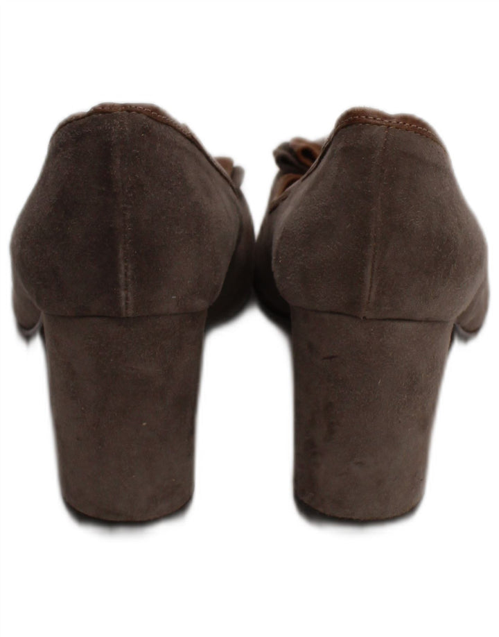Tacchi con pompa in pelle scamosciata da donna Napoleoni, taglia UK 5, in pelle grigia