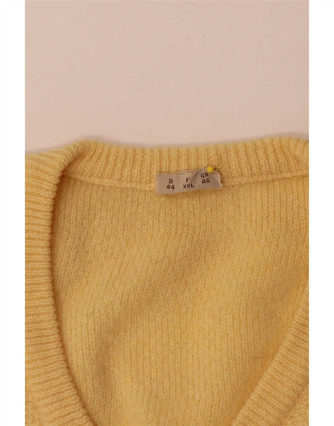Maglione da uomo con scollo a V Ragno UK 46 XL Giallo