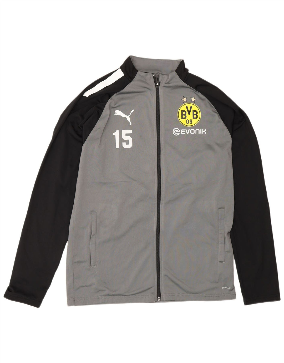 Giacca da tuta da ragazzo Puma BVB Dortmund 15-16 anni Colore grigio